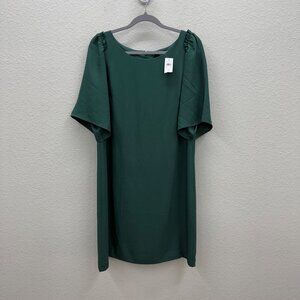 Ann Taylor Factory Green Lined Shift Dress Womens size 12 NEW
